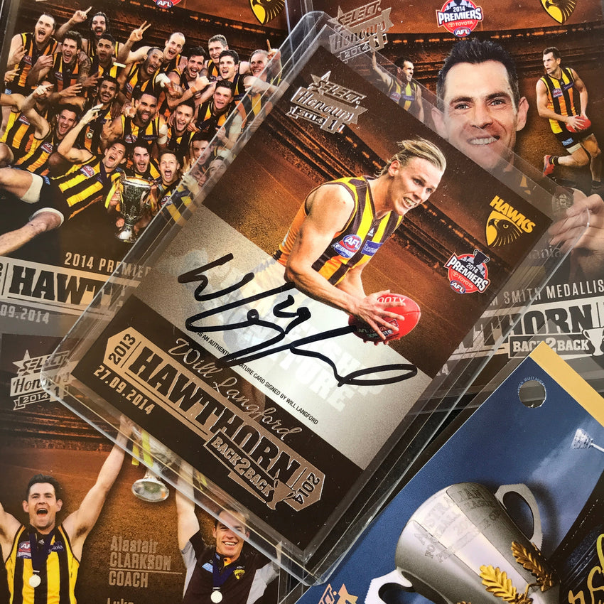 2014 Select AFL Honours 1 PREMIERSHIP REDEMPTION Hawthorn Set LANGFORD 30/600
