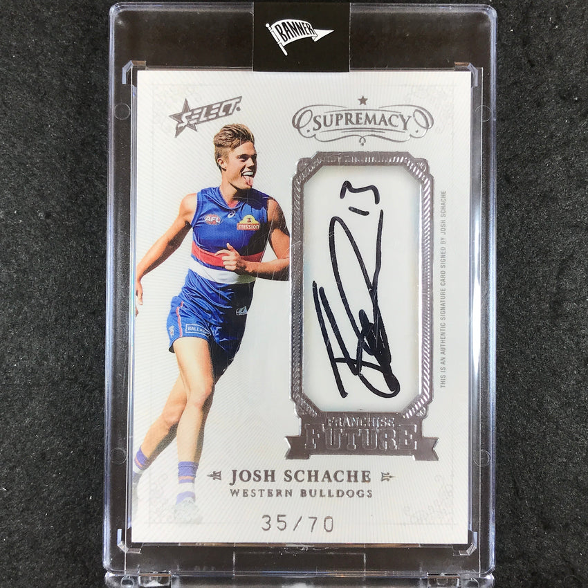 2019 Select AFL Supremacy JOSH SCHACHE Franchise Future Signature 35/70