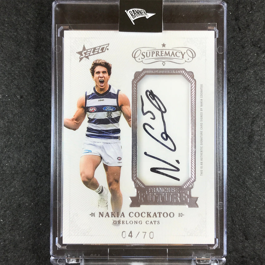2019 Select AFL Supremacy NAKIA COCKATOO Franchise Future Signature 04/70