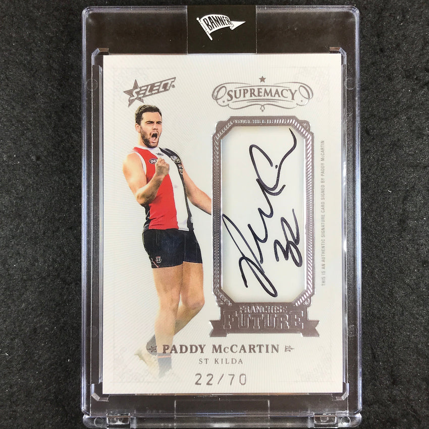 2019 Select AFL Supremacy PADDY MCCARTIN Franchise Future Signature 22/70
