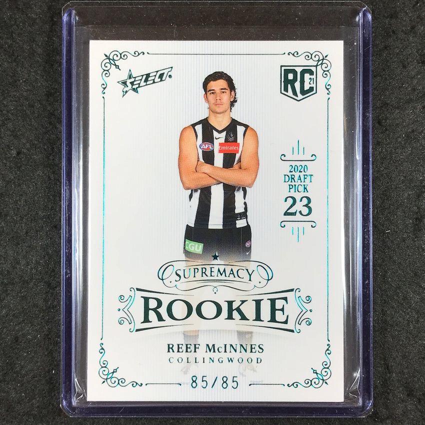 2021 Select AFL Supremacy REEF MCINNES Rookie Platinum Blue 85/85