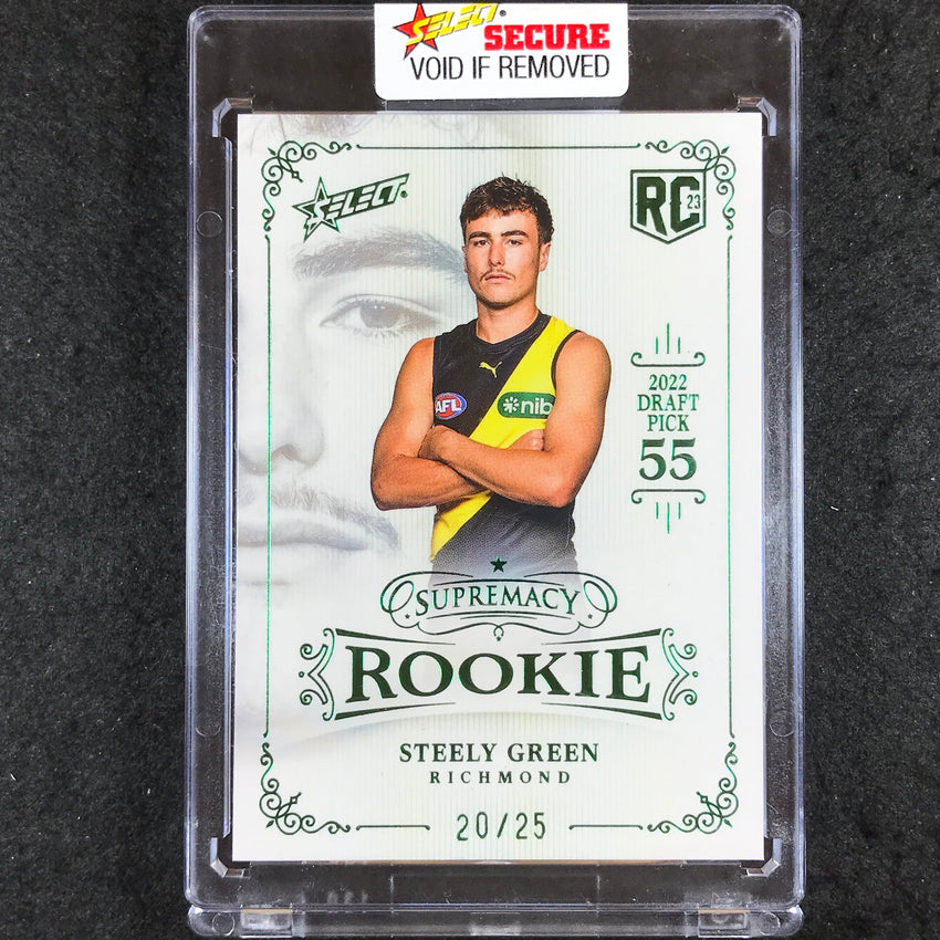 2023 Select AFL Supremacy Rookies STEELY GREEN Platinum Green 20/25