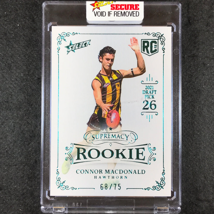 2022 Select AFL Supremacy Rookies CONNOR MACDONALD Platinum Blue 68/75
