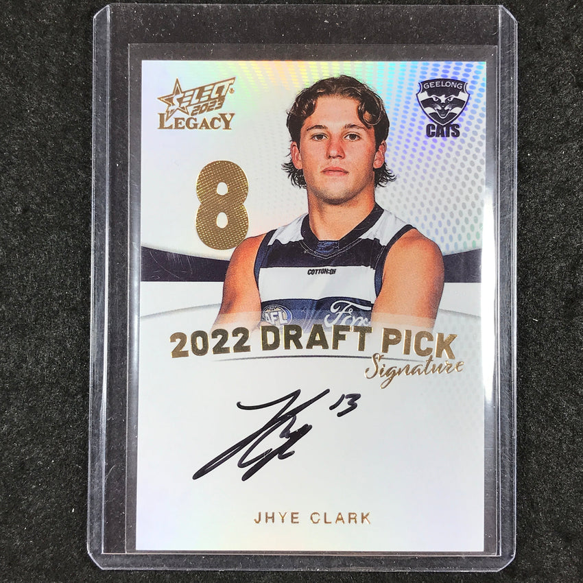 2023 Select AFL Legacy JHYE CLARK Draft Pick Signature Gold 10/90