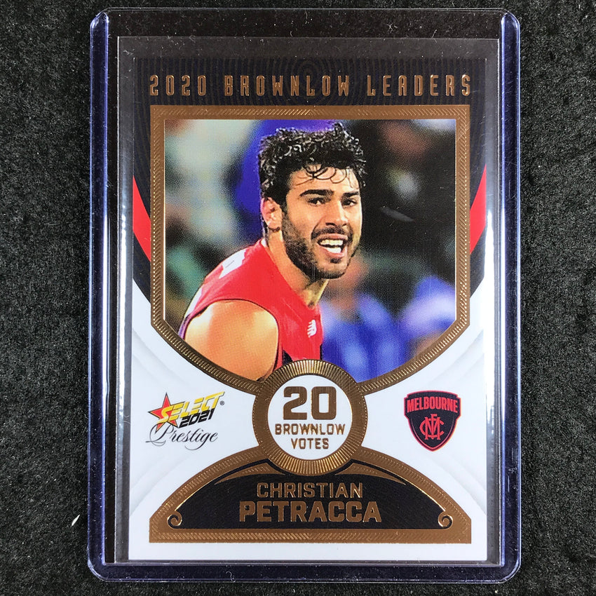 2021 Select AFL Prestige CHRISTIAN PETRACCA 2020 Brownlow Leaders 005/80