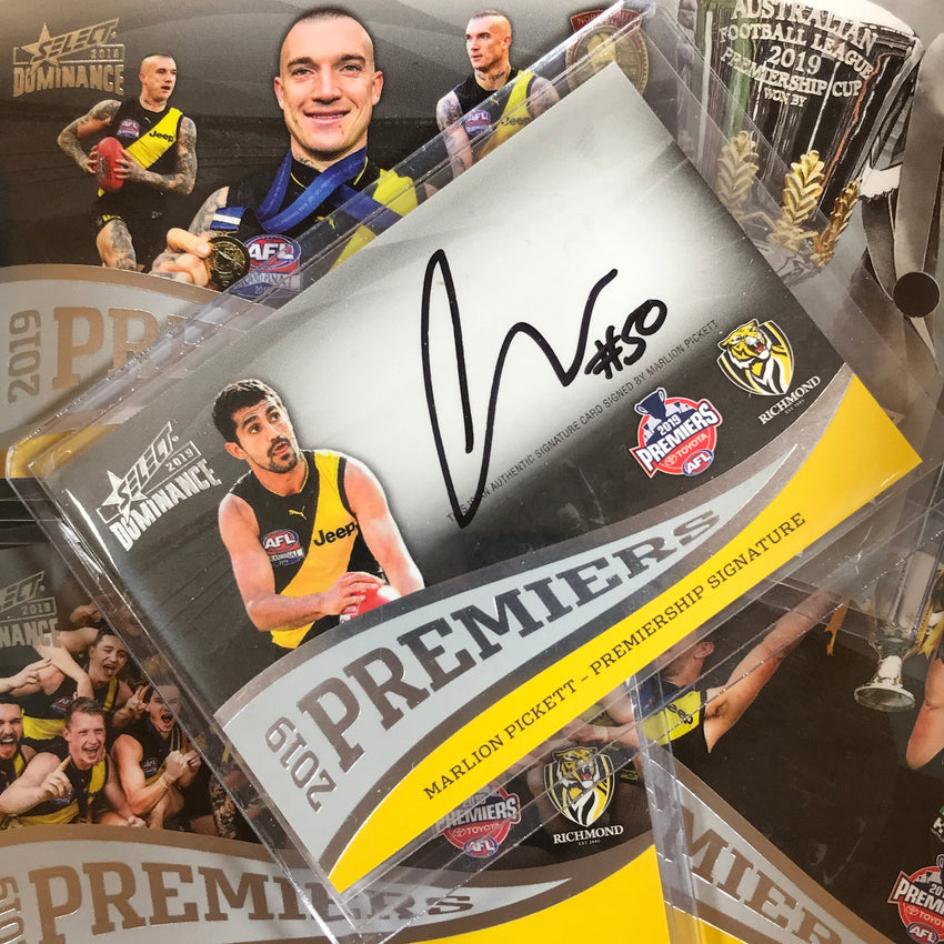 2019 Select AFL Dominance PREMIERSHIP REDEMPTION Silver Richmond PICKETT 005/175