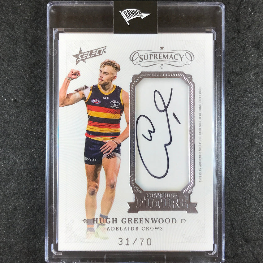 2019 Select AFL Supremacy HUGH GREENWOOD Franchise Future Signature 31/70