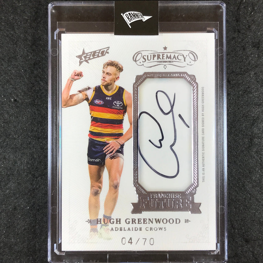 2019 Select AFL Supremacy HUGH GREENWOOD Franchise Future Signature 04/70