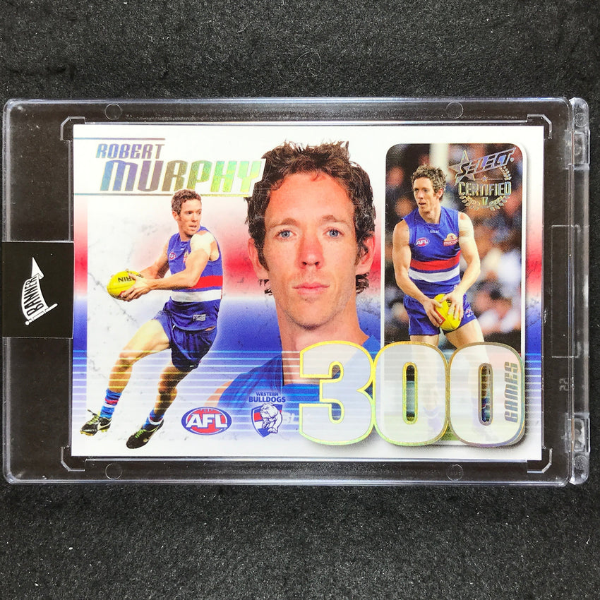 2017 Select AFL Certified ROBERT MURPHY 300 Games Case Card #91