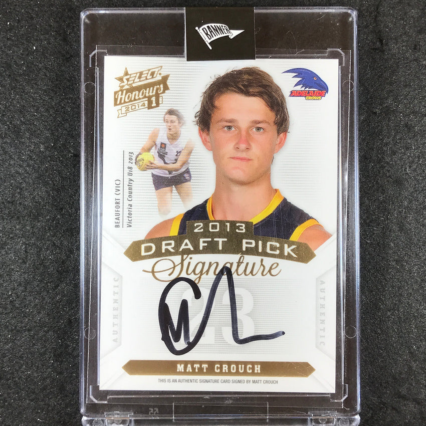 2014 Select AFL Honours 1 MATT CROUCH Draft Pick Signature 319/400