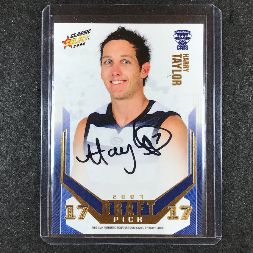 2008 Select AFL Classic HARRY TAYLOR Draft Pick Signature 302/400
