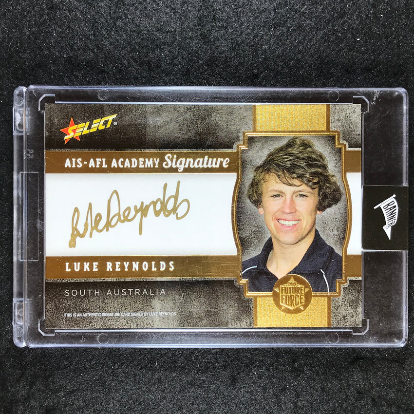 2013 Select AFL Future Force LUKE REYNOLDS AIS-AFL Academy Signature Gold 36/40