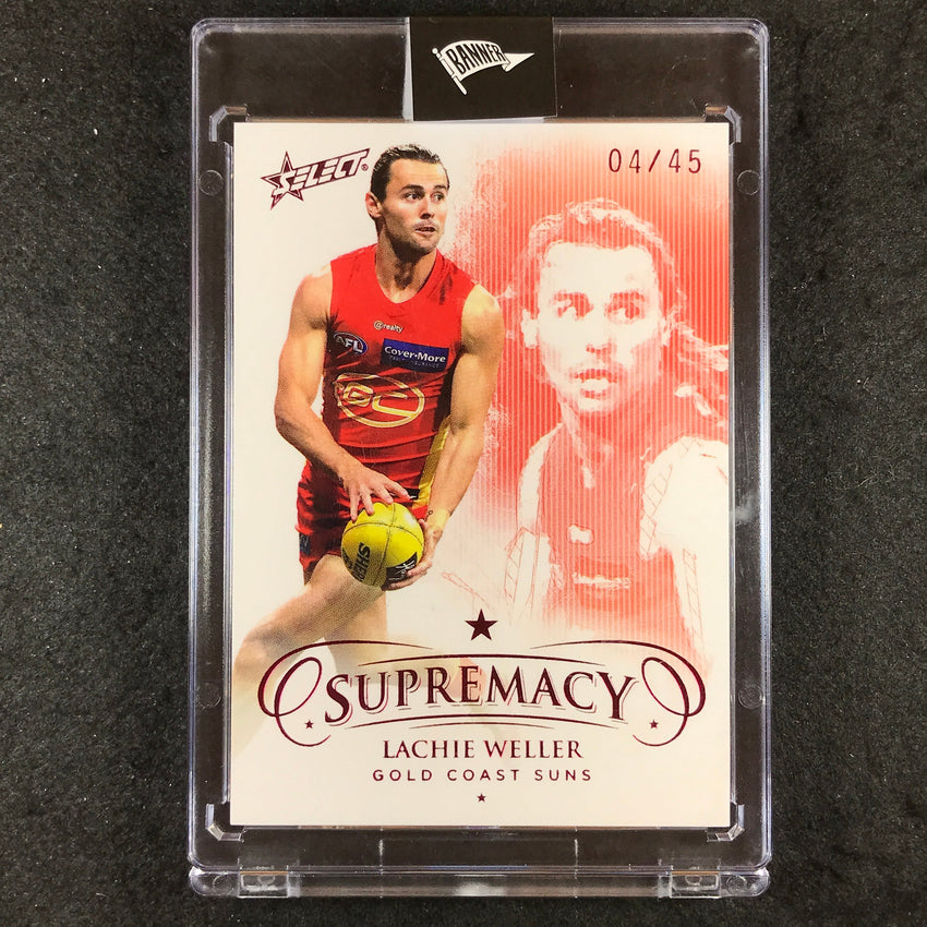 2021 Select AFL Supremacy LACHIE WELLER Base Red 04/45
