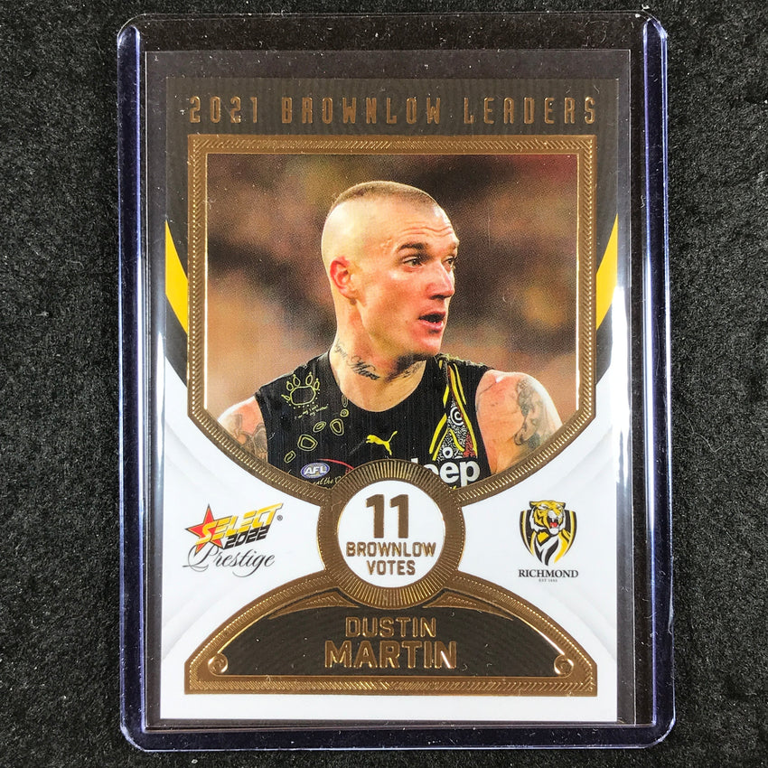 2022 Select AFL Prestige DUSTIN MARTIN 2021 Brownlow Leaders 36/80