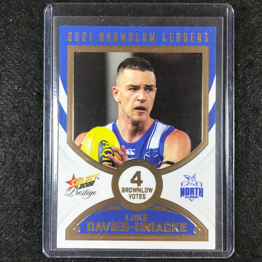 2022 Select AFL Prestige LUKE DAVIES-UNIACKE 2021 Brownlow Leaders 04/80