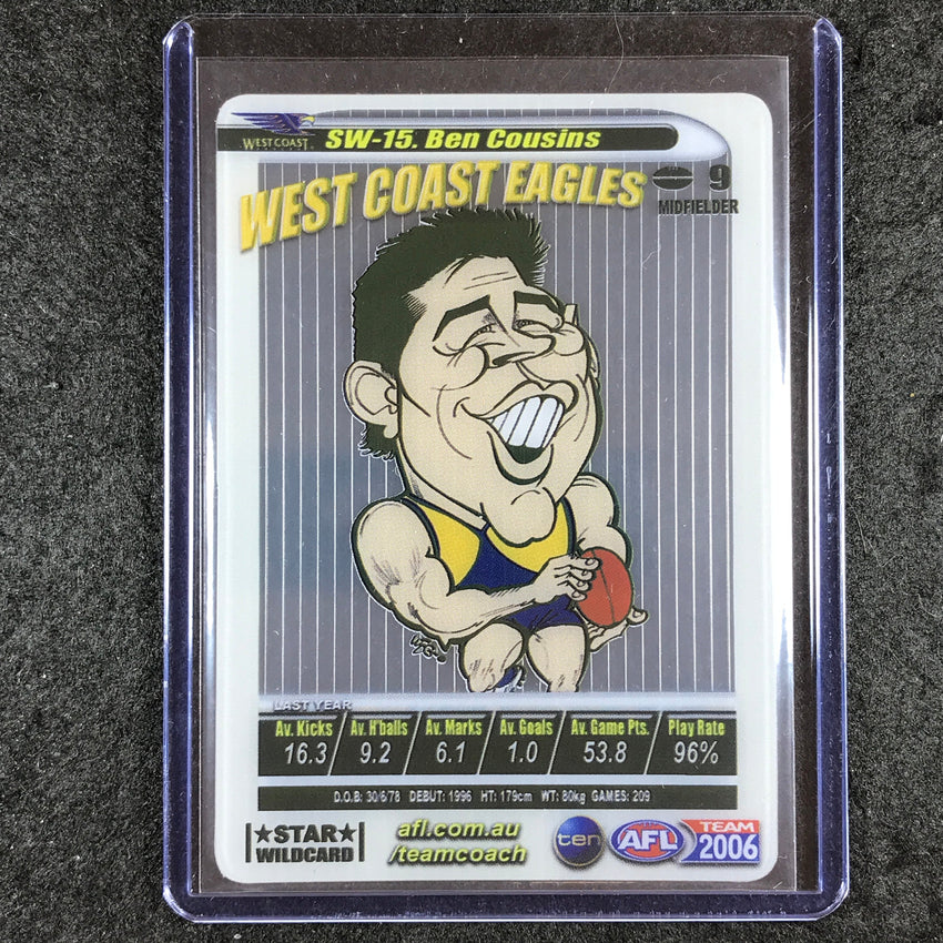 2006 Teamcoach AFL BEN COUSINS Star Wildcard SW-15