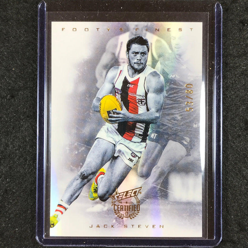 2017 Select AFL Certified JACK STEVEN Footy's Finest 53/80