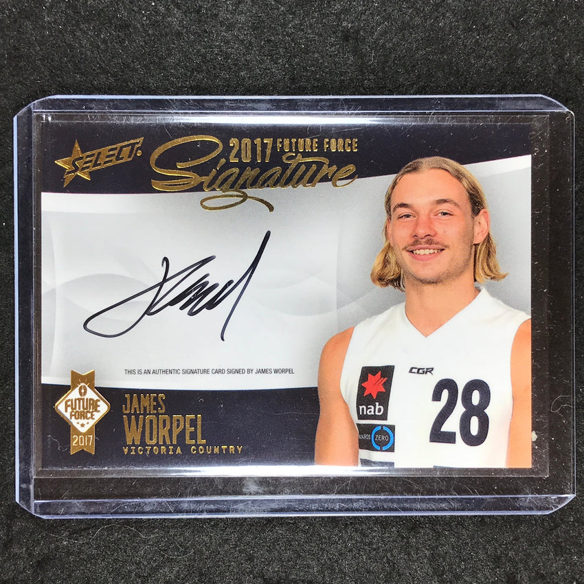 2017 Select AFL Future Force JAMES WORPEL Signature Gold 68/120