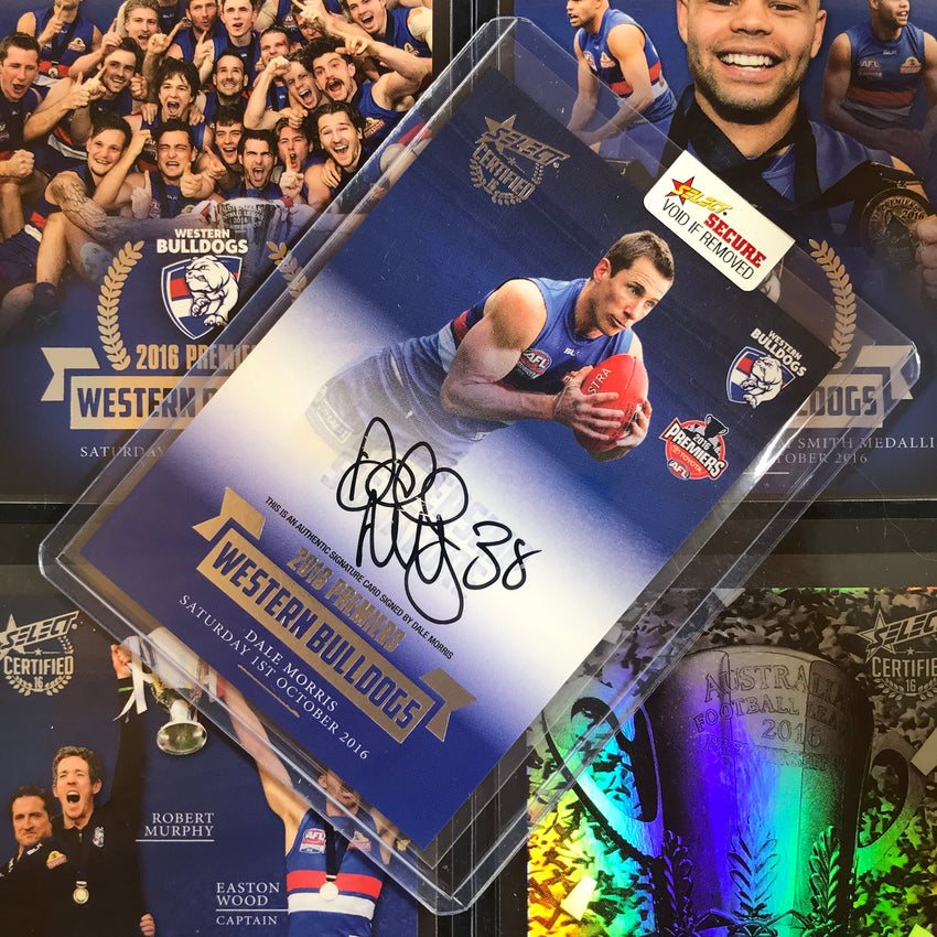 2016 Select AFL Certified PREMIERSHIP REDEMPTION Bulldogs Set MORRIS Sig 180/700
