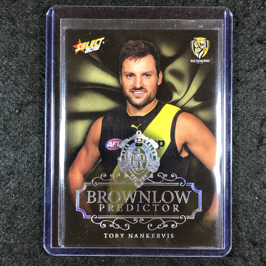 2018 Select AFL Footy Stars TOBY NANKERVIS Brownlow Predictor Platinum 43/50