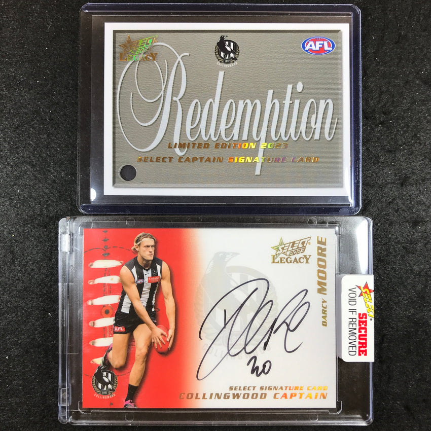 2023 Select AFL Legacy DARCY MOORE Captain Signature Card - Collingwood 16/60