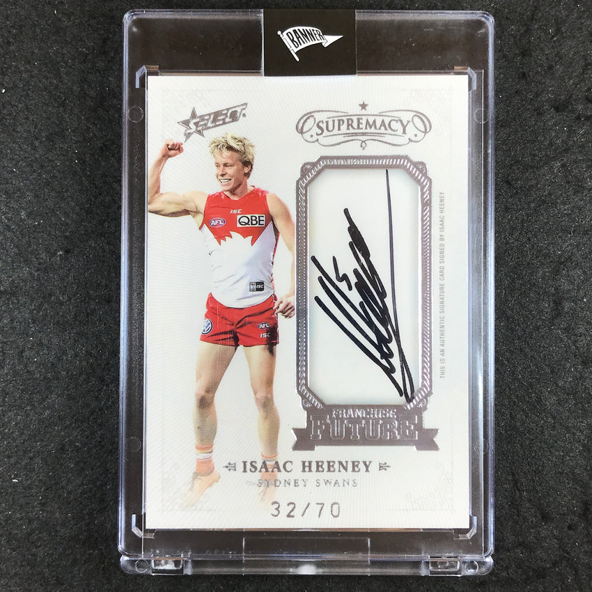 2019 Select AFL Supremacy ISAAC HEENEY Franchise Future Signature 32/70
