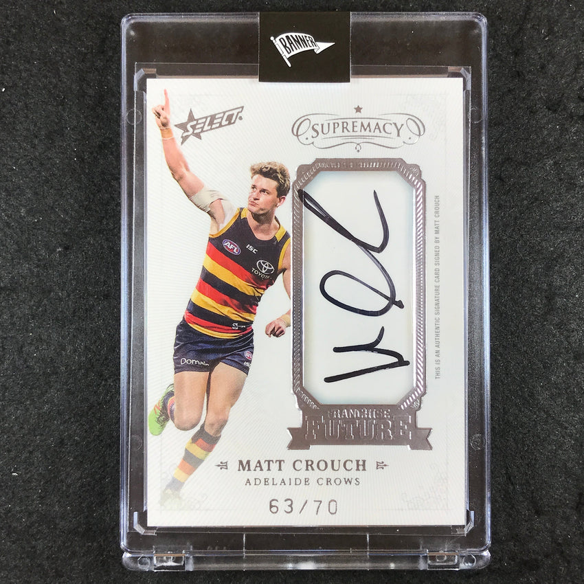 2019 Select AFL Supremacy MATT CROUCH Franchise Future Signature 63/70