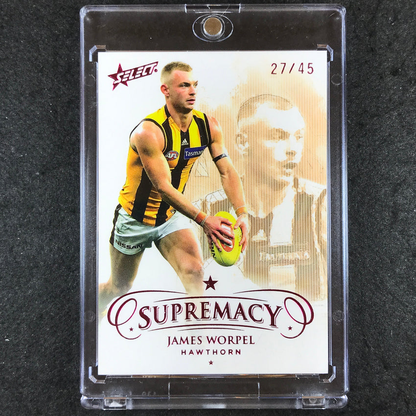 2021 Select AFL Supremacy JAMES WORPEL Base Red 27/45