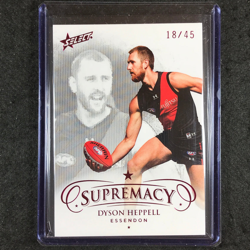 2021 Select AFL Supremacy DYSON HEPPELL Base Red 18/45