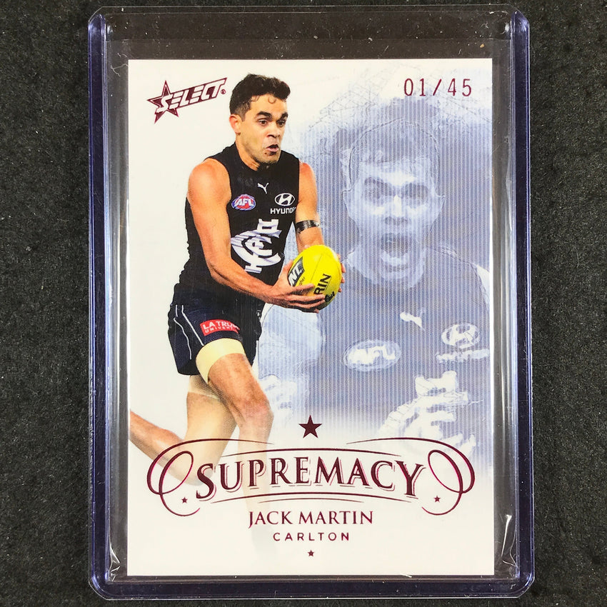 2021 Select AFL Supremacy JACK MARTIN Base Red 01/45