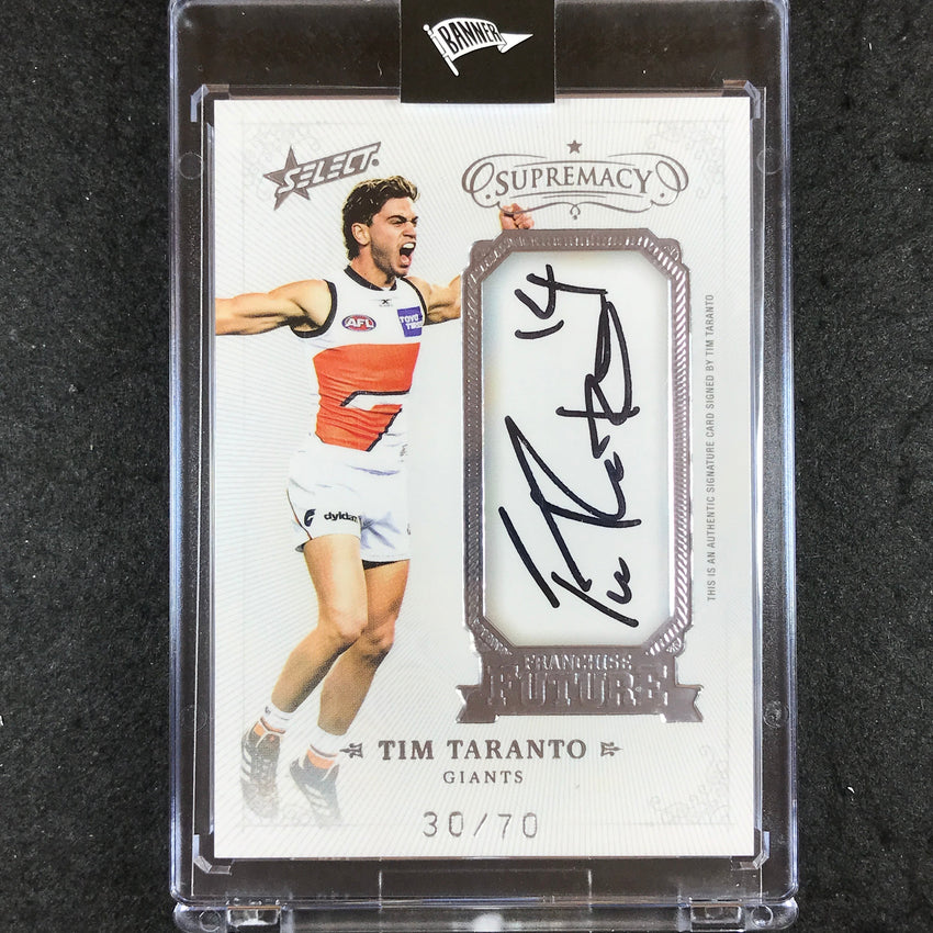 2019 Select AFL Supremacy TIM TARANTO Franchise Future Signature 30/70