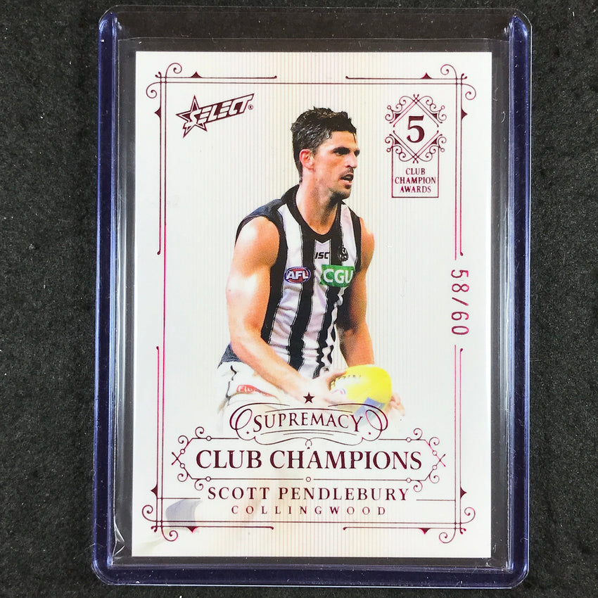2021 Select AFL Supremacy SCOTT PENDLEBURY Club Champions 58/60