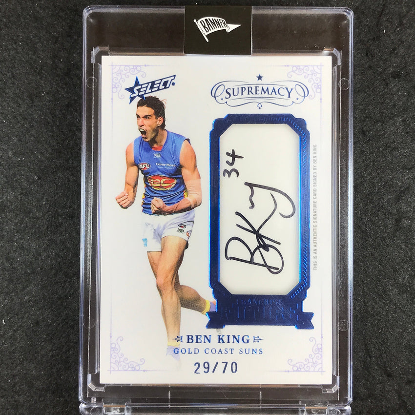 2021 Select AFL Supremacy BEN KING Franchise Future Signature 29/70