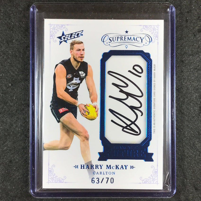 2021 Select AFL Supremacy HARRY MCKAY Franchise Future Signature 63/70