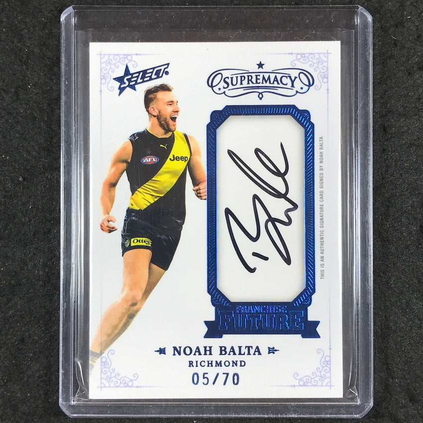 2021 Select AFL Supremacy NOAH BALTA Franchise Future Signature 05/70