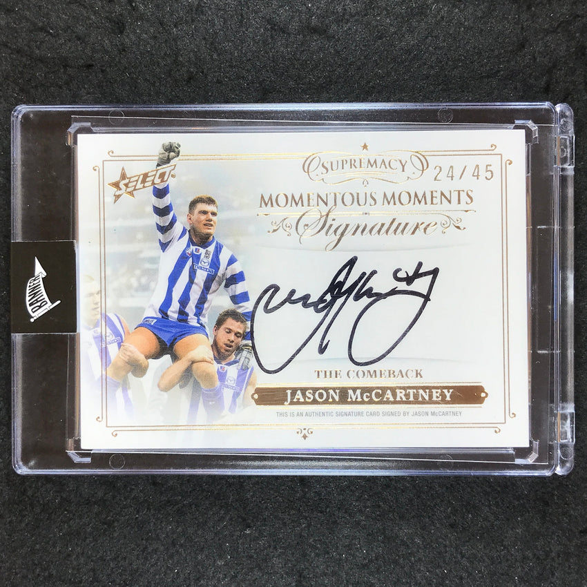 2021 Select AFL Supremacy JASON MCCARTNEY Momentous Moments Signature 24/45
