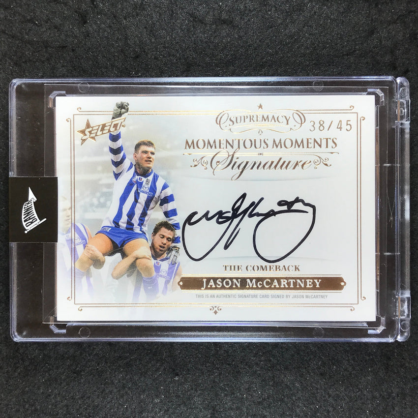 2021 Select AFL Supremacy JASON MCCARTNEY Momentous Moments Signature 38/45