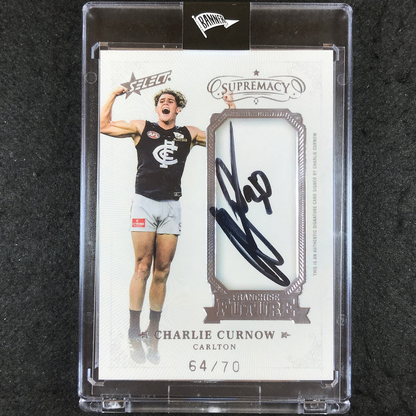 2019 Select AFL Supremacy CHARLIE CURNOW Franchise Future Signature 64/70