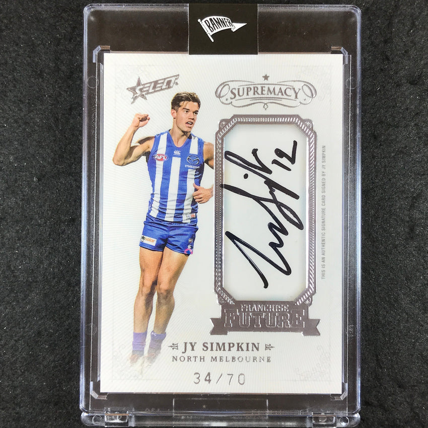 2019 Select AFL Supremacy JY SIMPKIN Franchise Future Signature 34/70