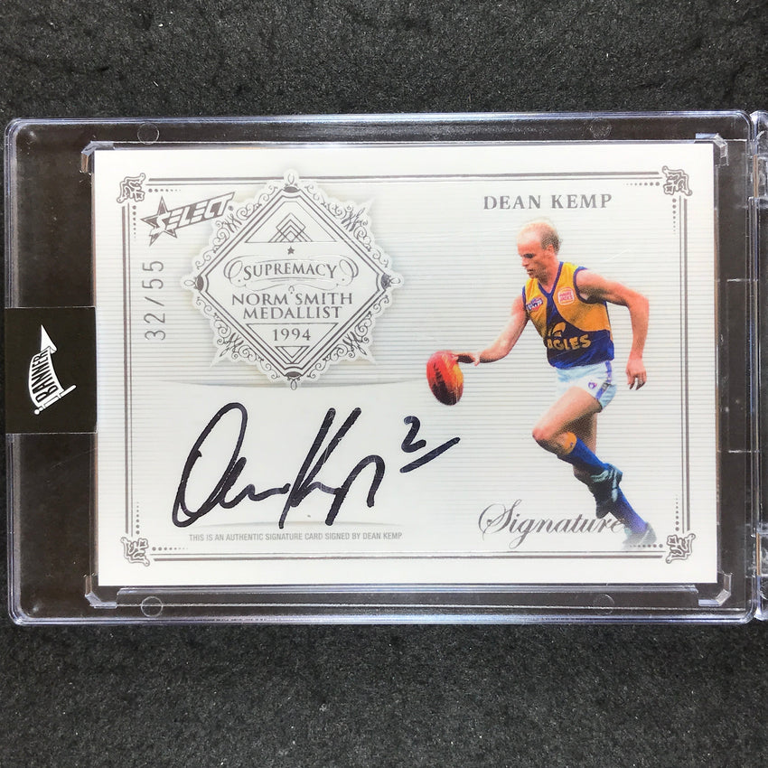 2019 Select AFL Supremacy DEAN KEMP Norm Smith Medal Signature 32/55
