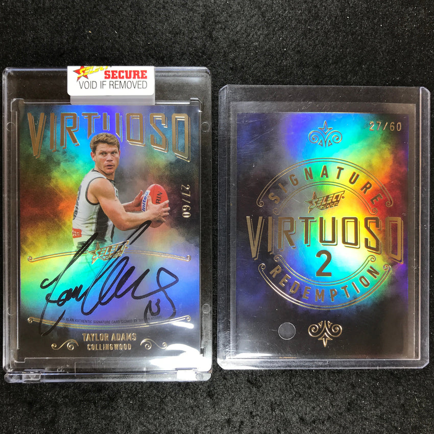 2022 Select AFL Footy Stars TAYLOR ADAMS Virtuoso Signature 27/60