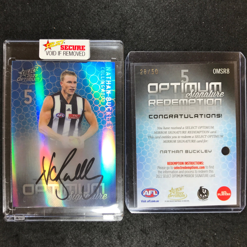 2022 Select AFL Optimum NATHAN BUCKLEY Mirror Signature 28/50