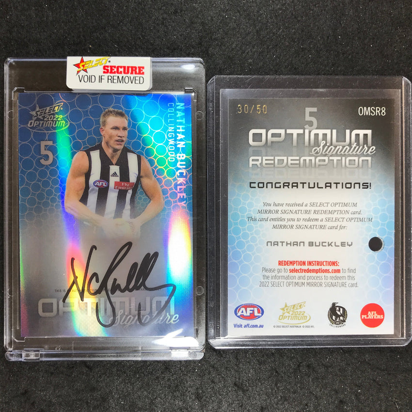 2022 Select AFL Optimum NATHAN BUCKLEY Mirror Signature 30/50