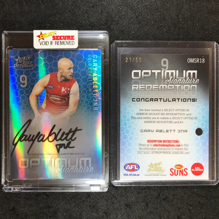 2022 Select AFL Optimum GARY ABLETT JNR Mirror Signature 21/50