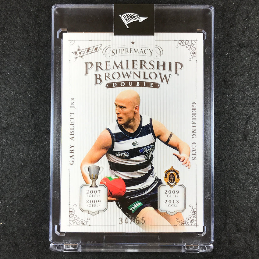 2019 Select AFL Supremacy GARY ABLETT JNR Premiership Brownlow Double 34/65