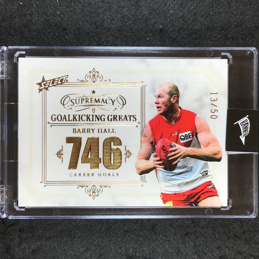 2021 Select AFL Supremacy BARRY HALL Goalkicking Greats 13/50