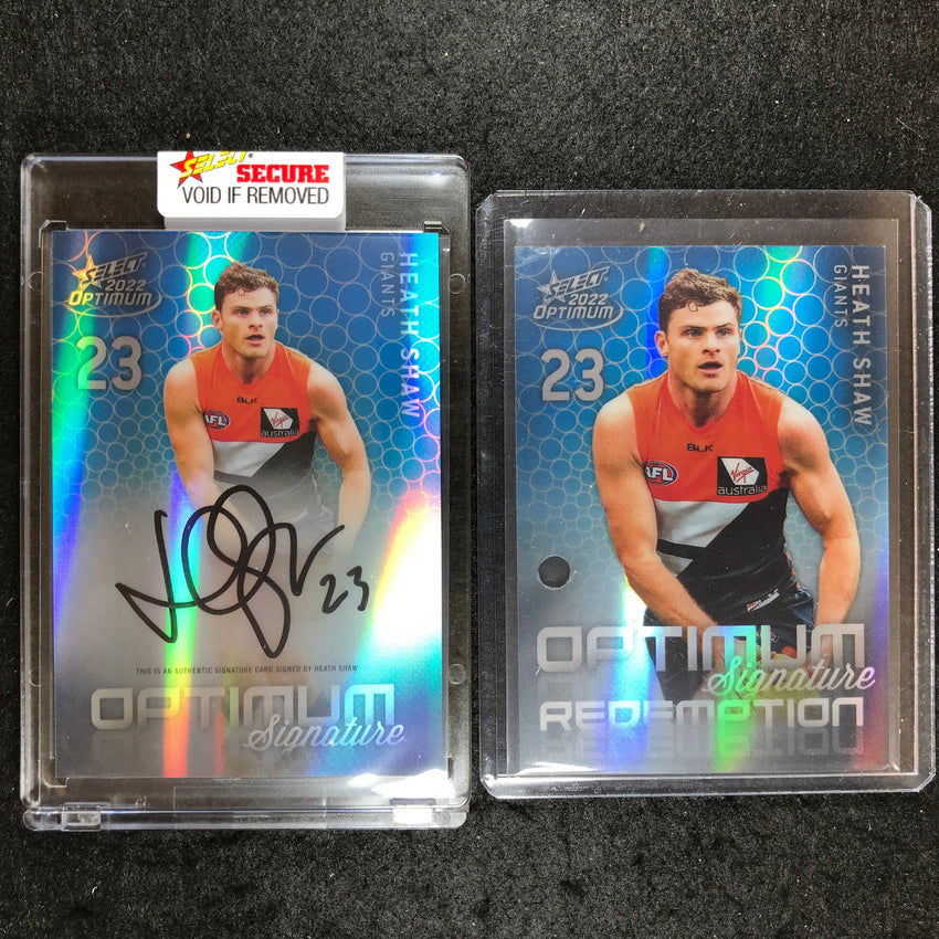 2022 Select AFL Optimum HEATH SHAW Mirror Signature 44/50