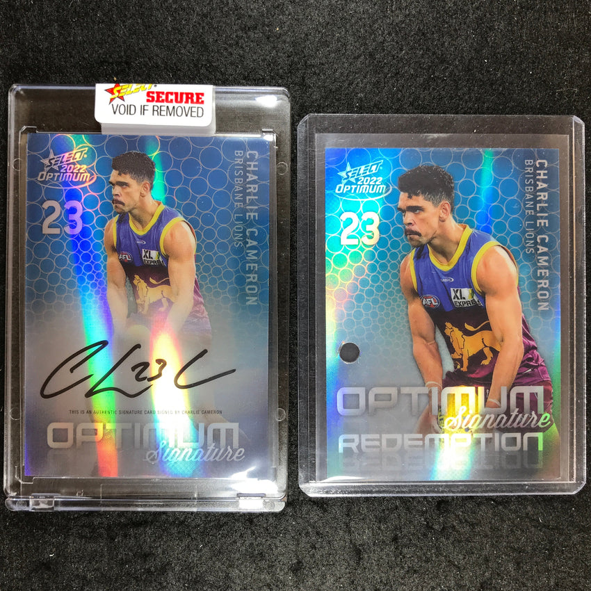 2022 Select AFL Optimum CHARLIE CAMERON Mirror Signature 36/50