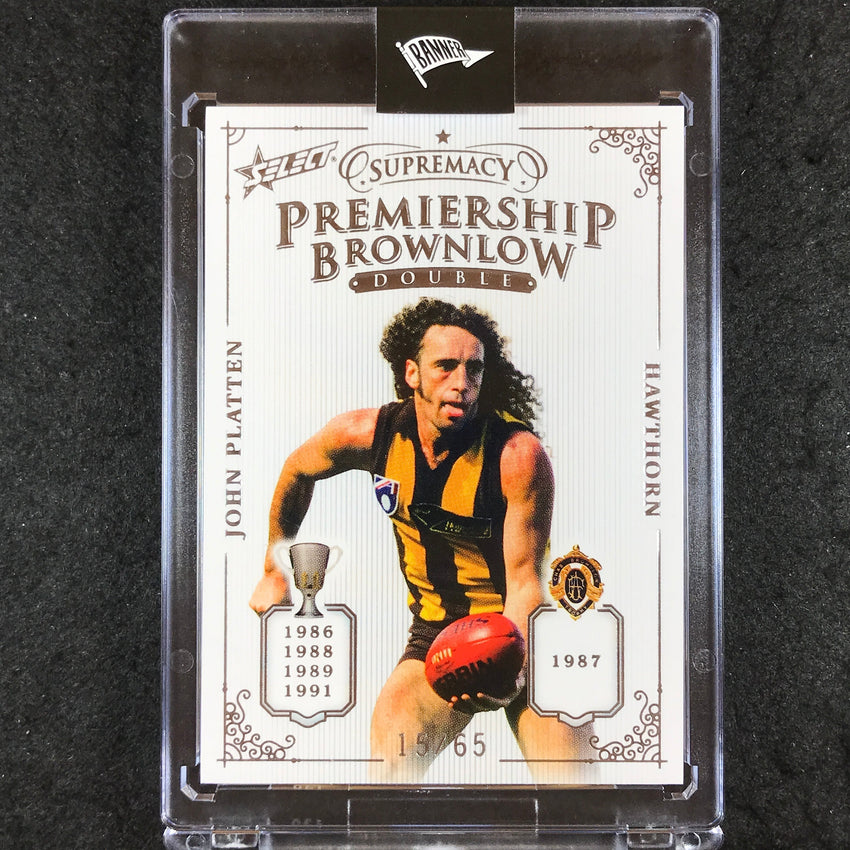 2019 Select AFL Supremacy JOHN PLATTEN Premiership Brownlow Double 15/65