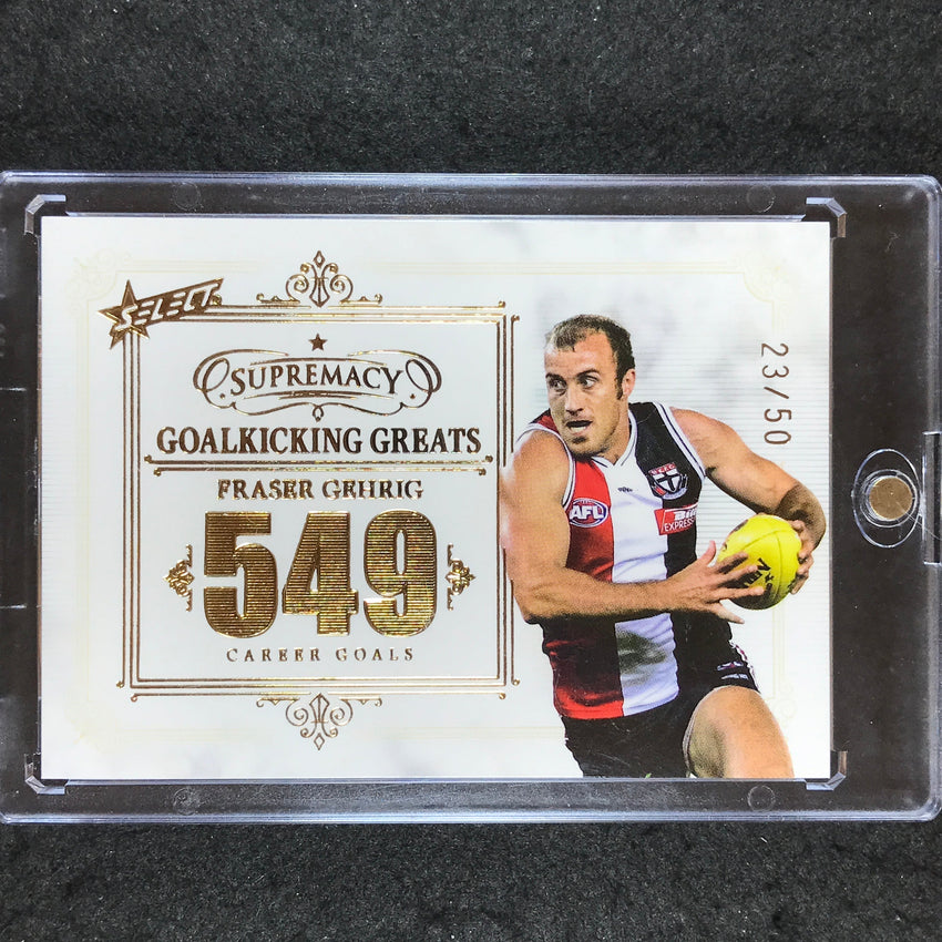 2021 Select AFL Supremacy FRASER GEHRIG Goalkicking Greats 23/50